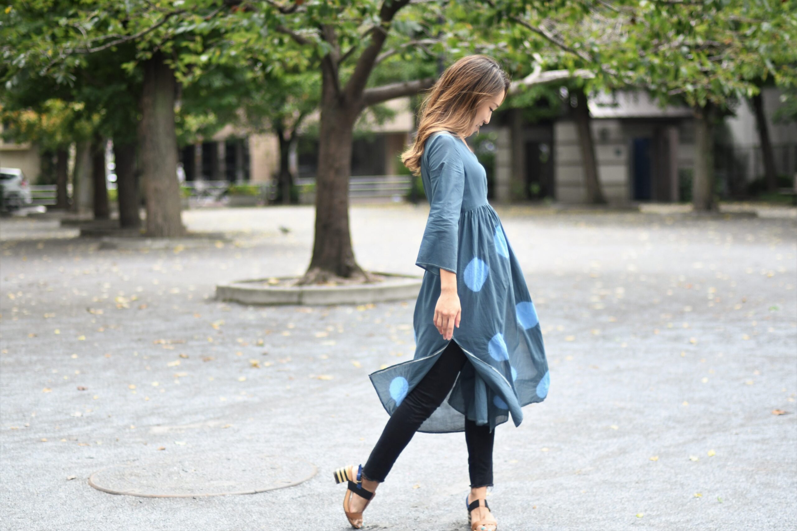 リアクトで水玉模様の染め替えワンピース！ - みやこ染｜創業