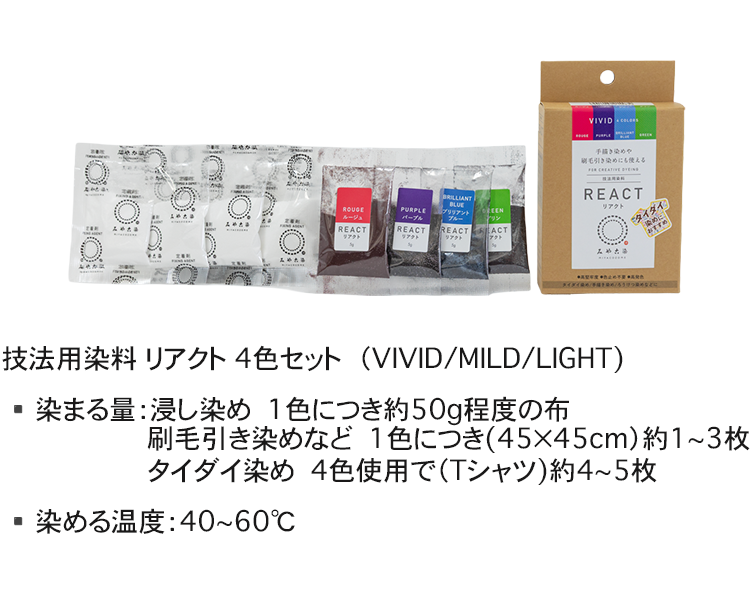技法用染料リアクト - みやこ染｜創業1890年。日本生まれの染料、顔料